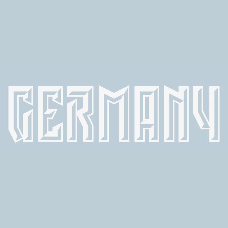 Germany Lettering (Relief / 3D / White)