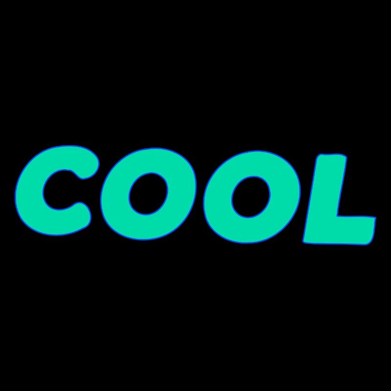 Lettrage Cyan Rétro Cool