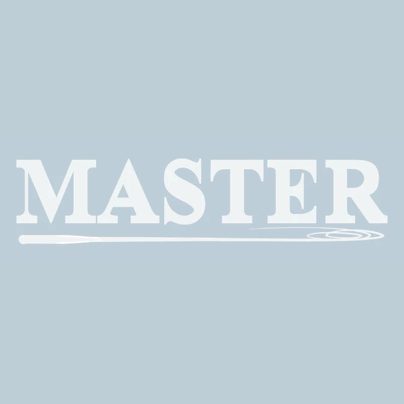 MASTER Whip Logo in White – BDSM Bold Statement