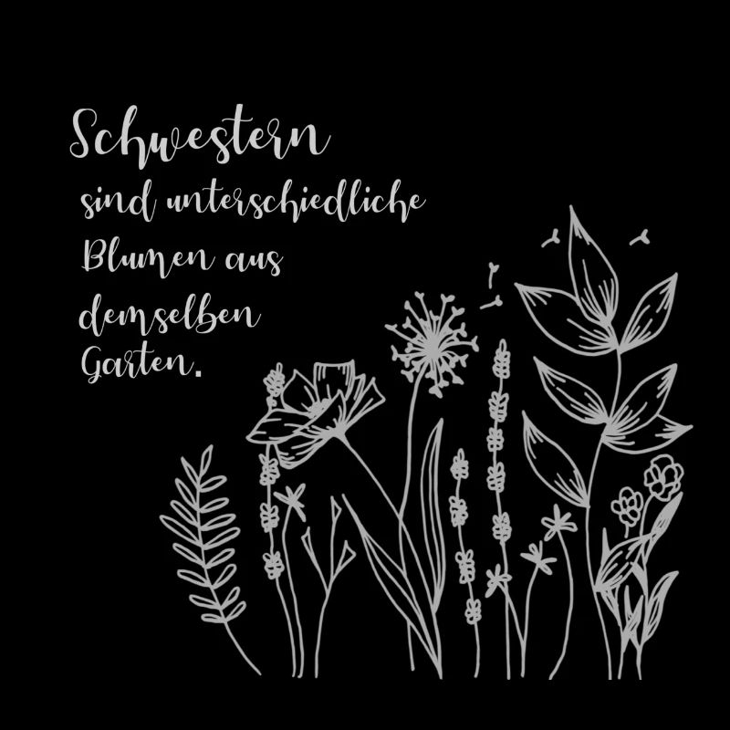 Dicton des sœurs avec des fleurs sauvages