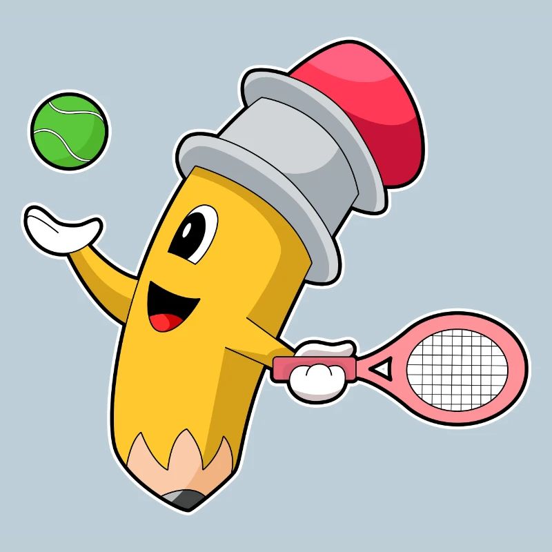 Raquette de tennis crayon