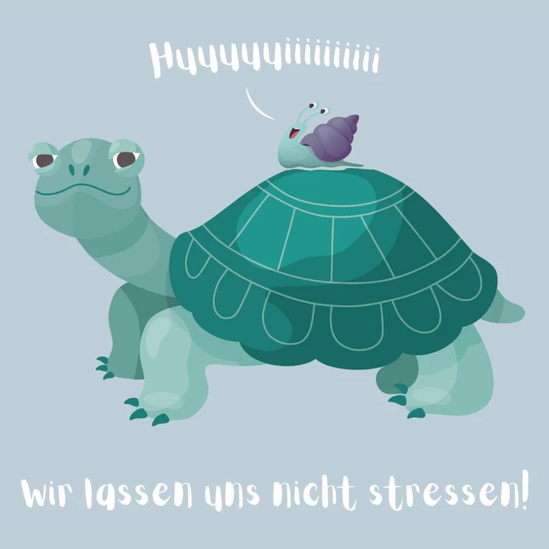 Snail rides on turtle - huuiii Trantüte