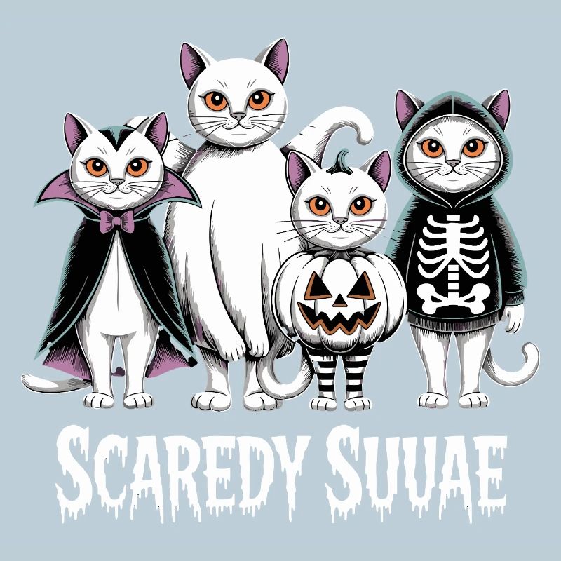 Scaredy Suvae Halloween Katzen Motiv