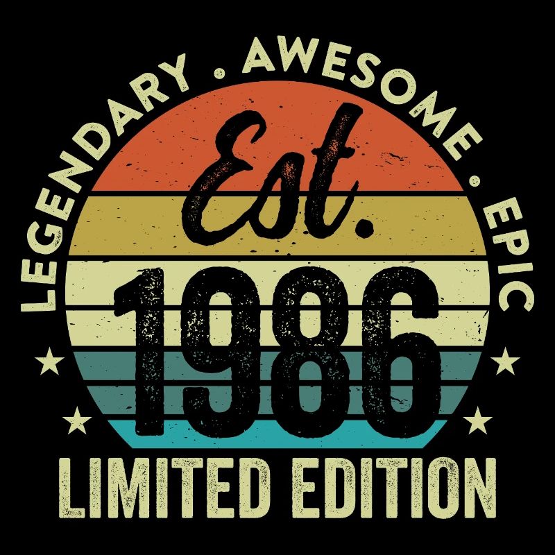 Legendary since 1986 40. Geburtstag retro vintage