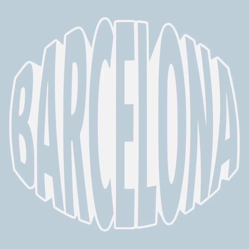 Lettrage ovale de Barcelone