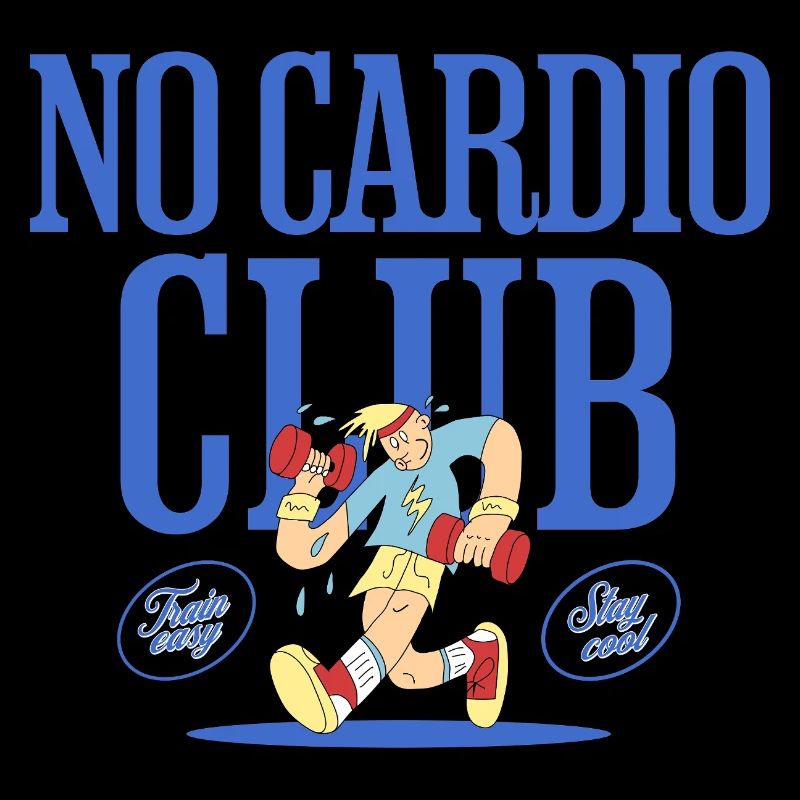 No Cardio Club – Gym Humor Design