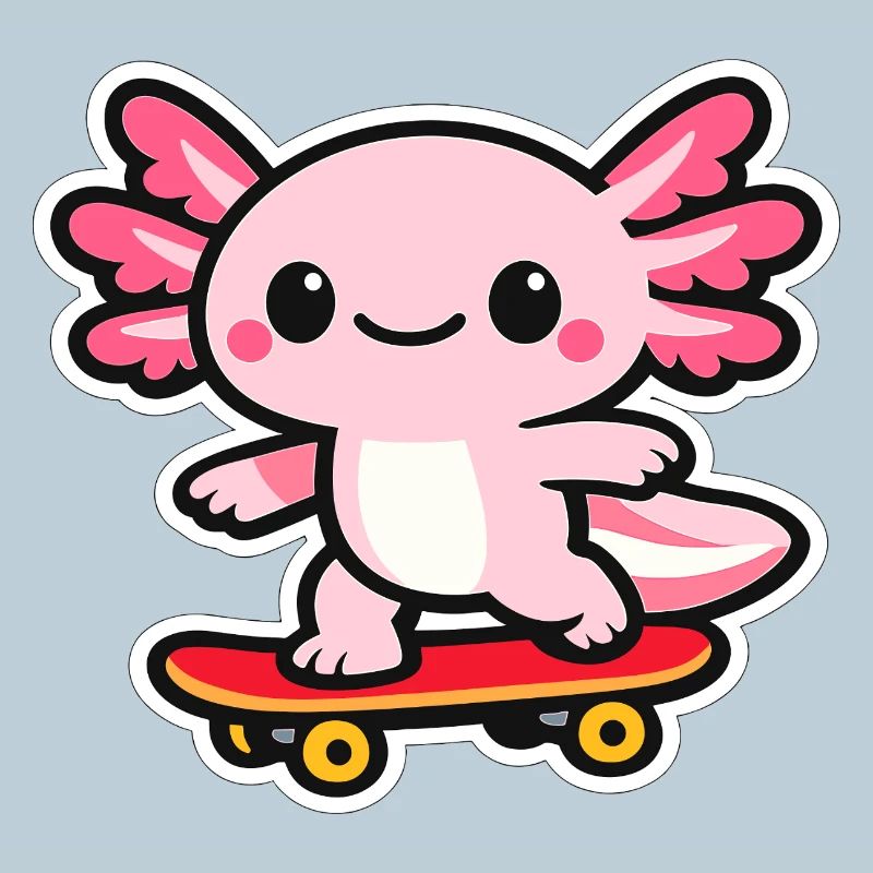 Skateboard Axolotl
