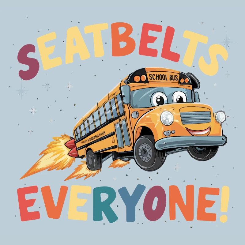 Vol de fusée du bus scolaire spatial