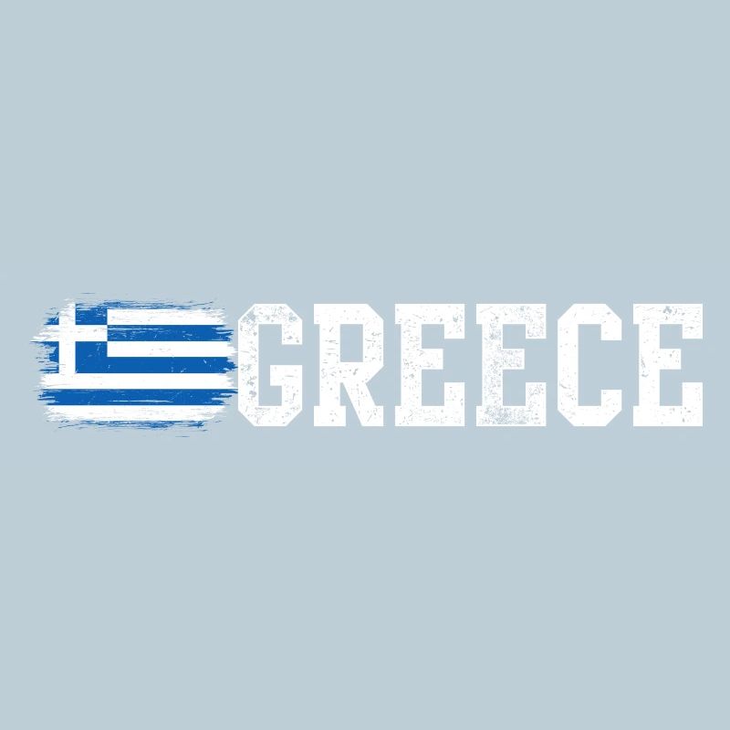 Typografie der griechischen Flaggen-Pinselkunst