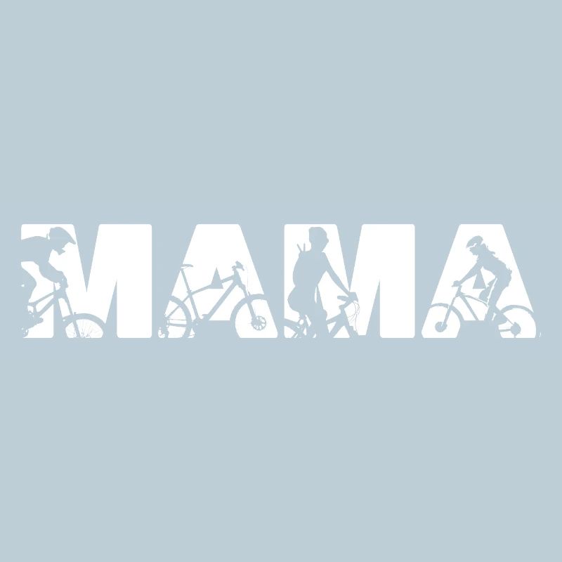 Silhouette de cycliste VTT Mama VTT