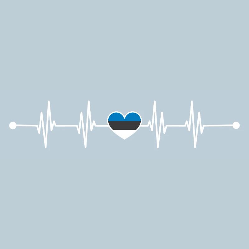 Battement de cœur du drapeau estonien