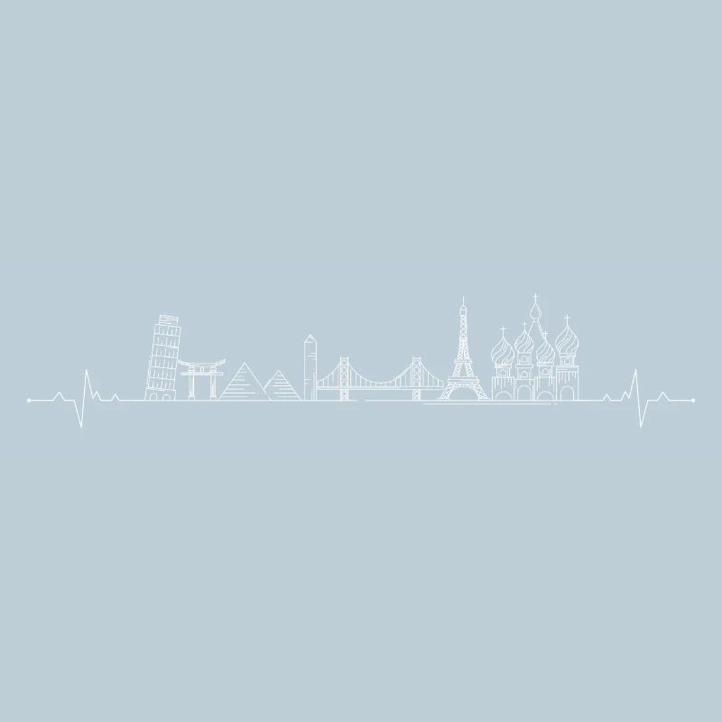 Heartbeat landmarks skyline