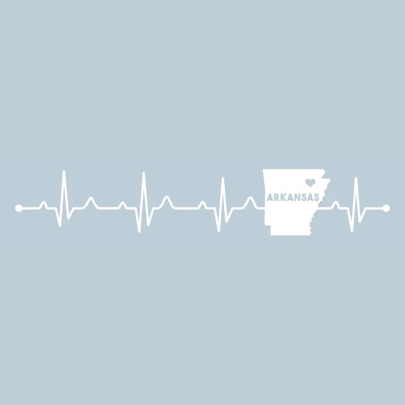 Minimal Arkansas State Heart Design