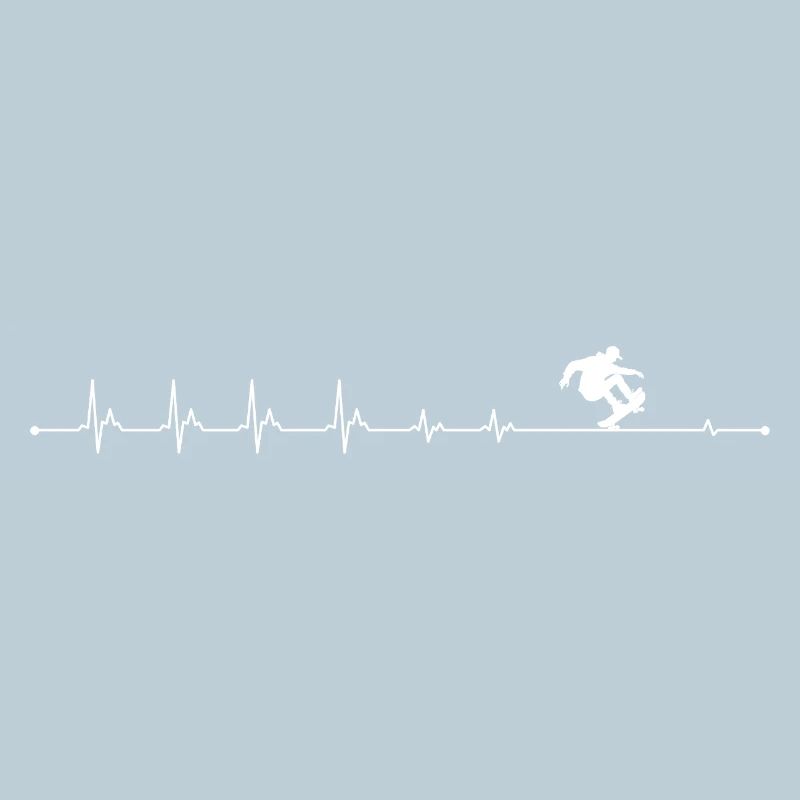 Heartbeat Line with Tiny Heart