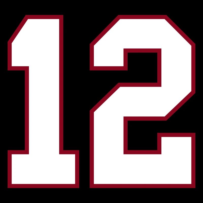 12 College Jersey Number Print