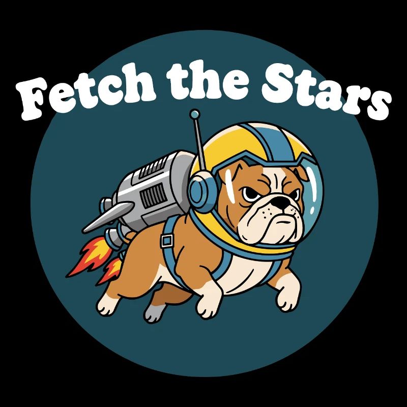 Fetch the Stars Bulldog Astronaut