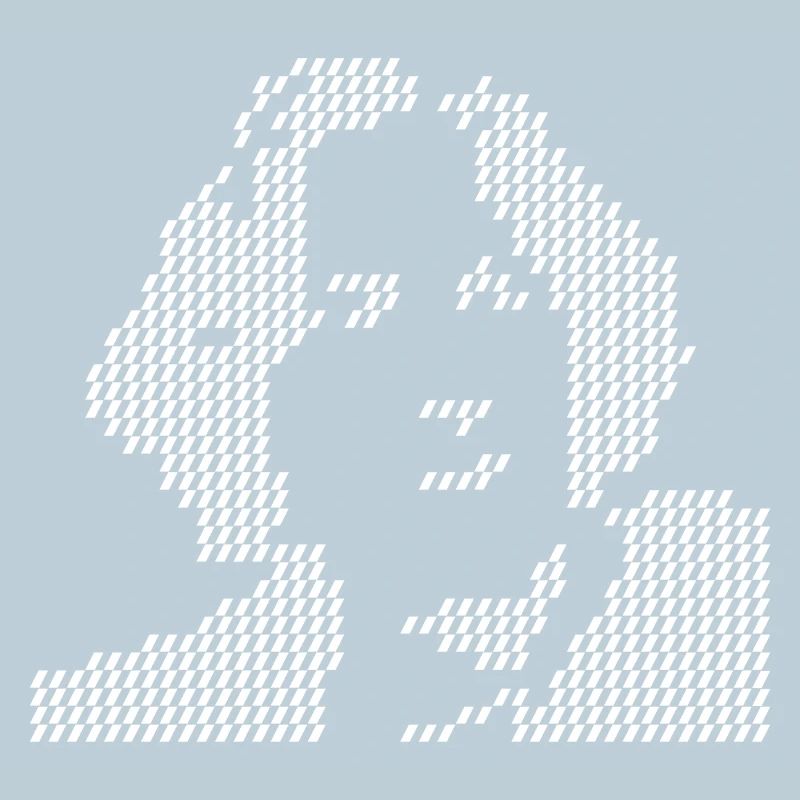 Pixel Oscar Wilde portrait Halftone