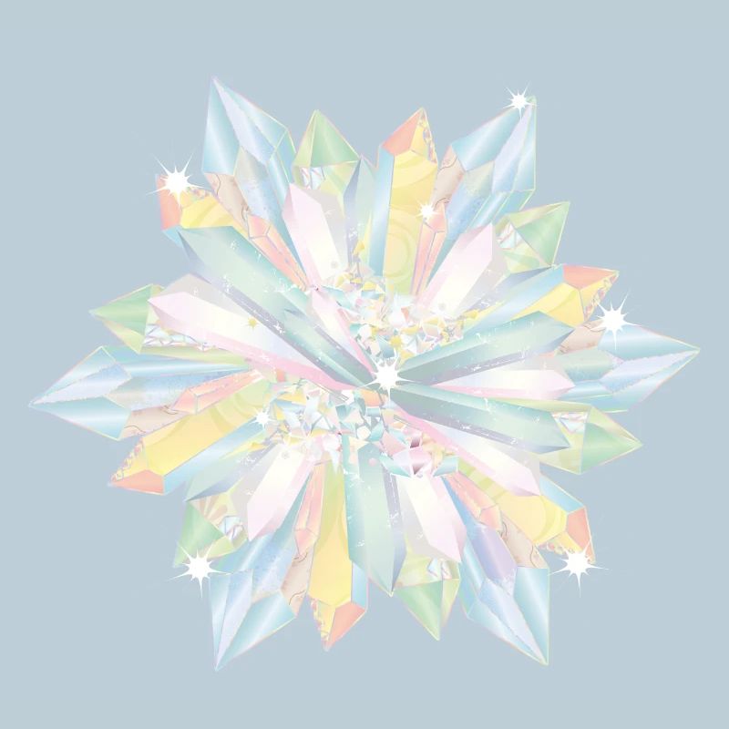 iridescent crystals star