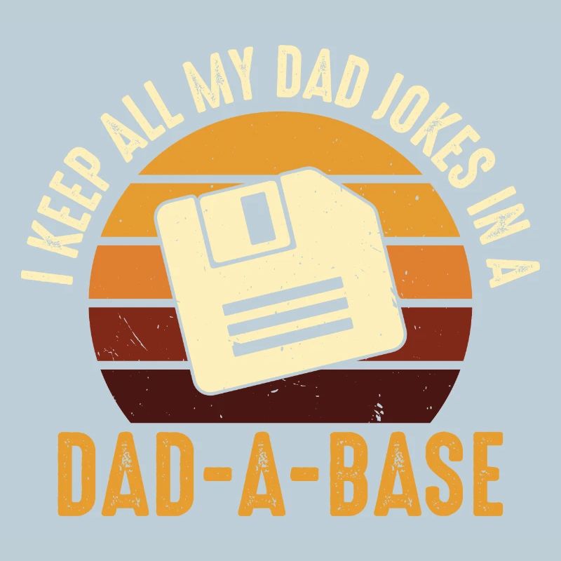 Dad Joke Floppy Disk Retro Design
