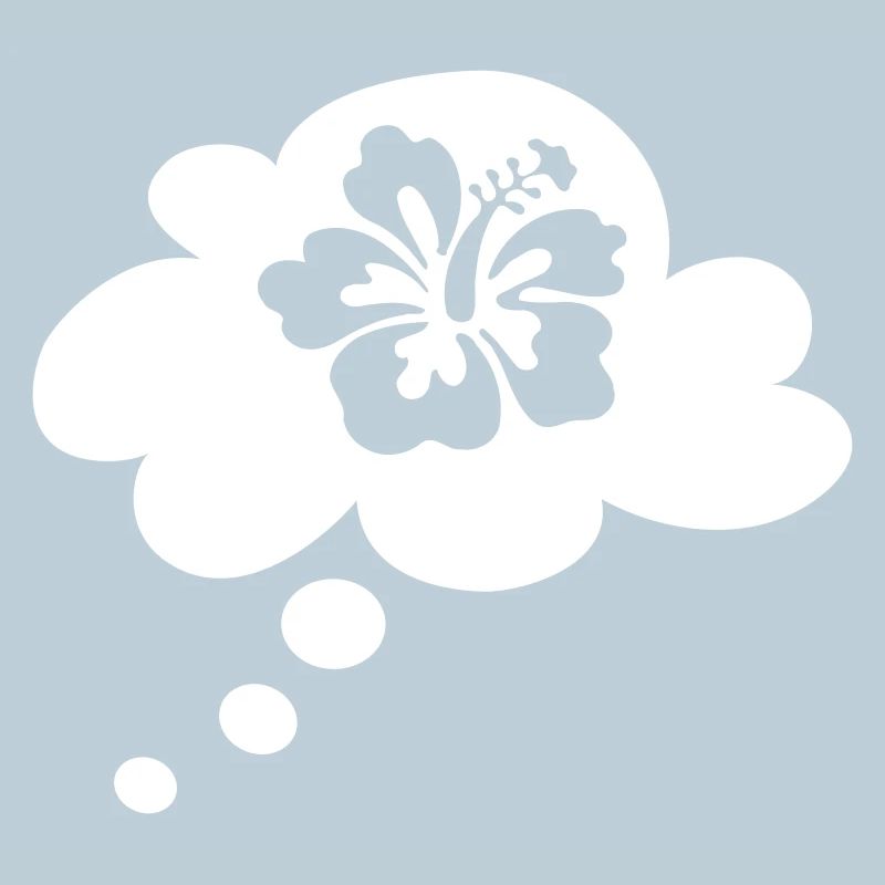 Holiday Ready Hawaii Flower Speech Bubble Thought Bubble Fun