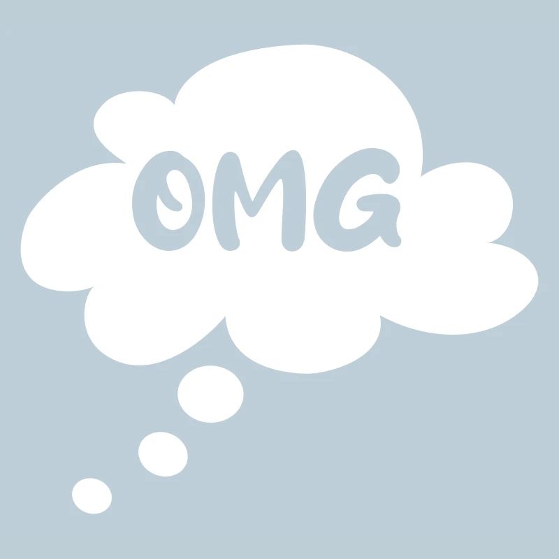 Spruch OMG Wolke Denkblase Sprechblase simpel