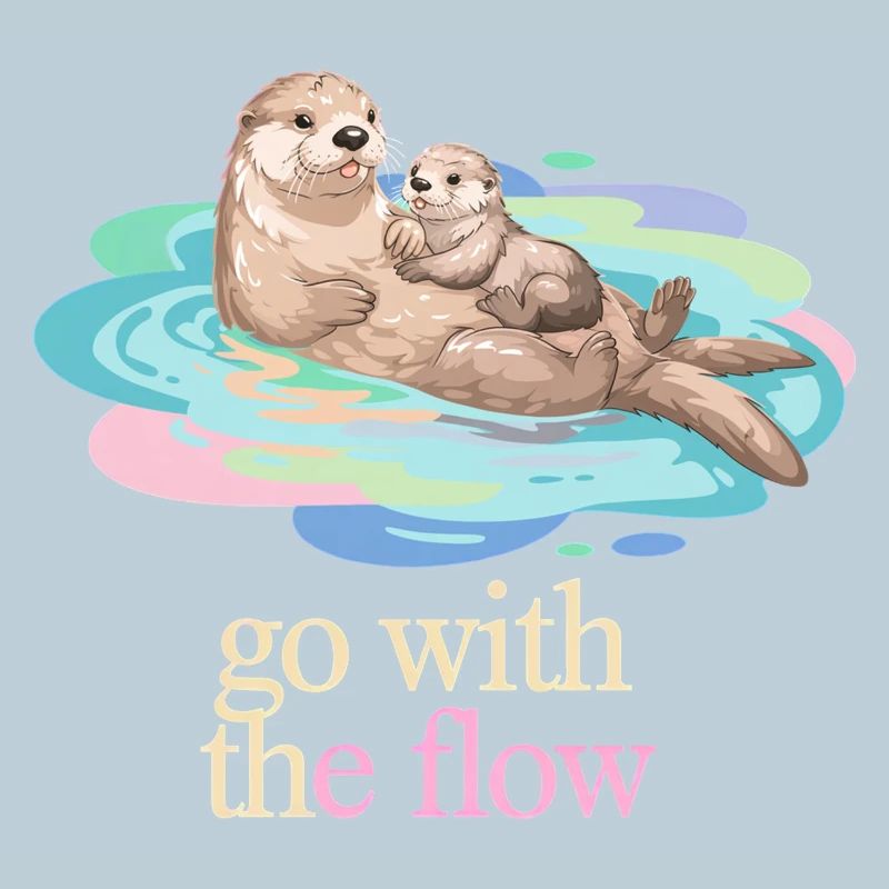 Otter Duo in Pastel Flow