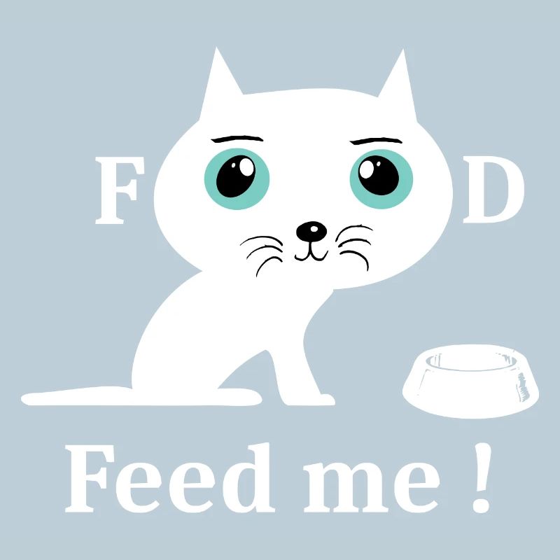 Chat blanc mignon