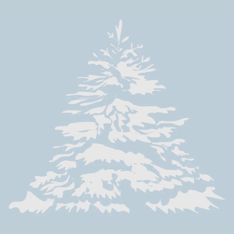 schneebedeckter Christbaum oder Tannenbaum