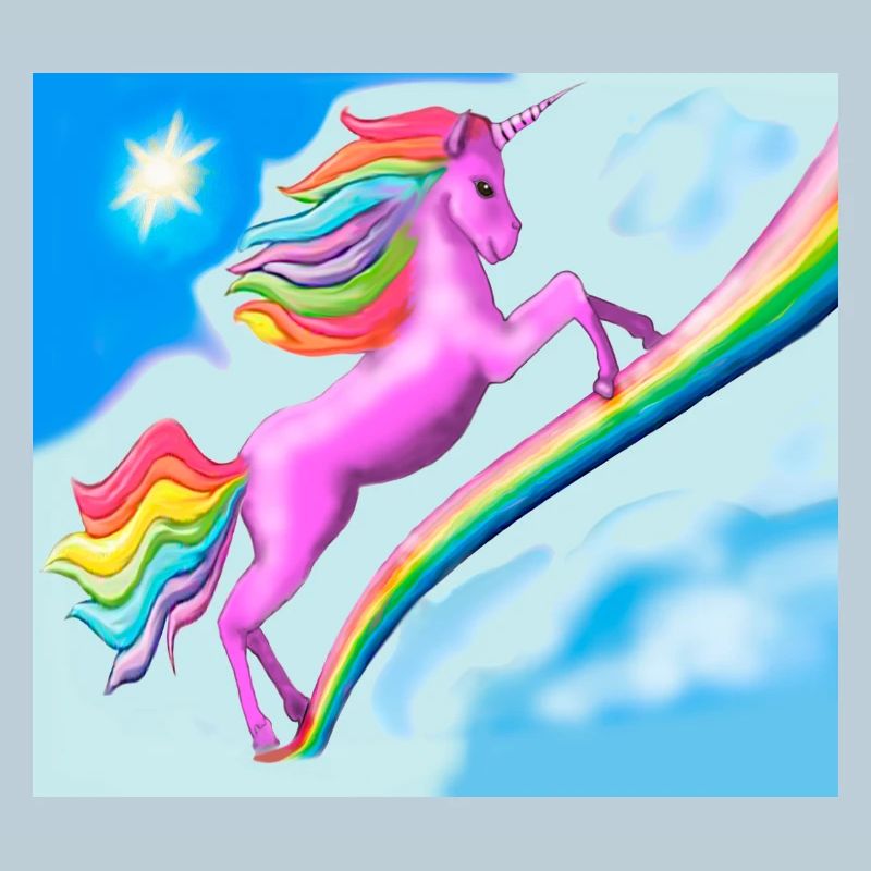 Einhorn und Regenbogen