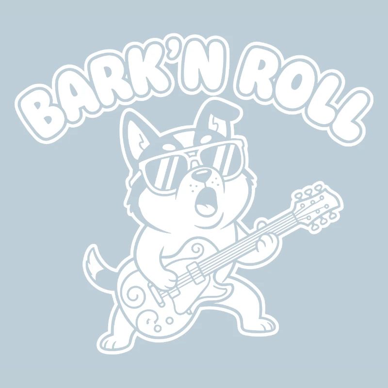 Barkin Roll Chien avec Guitare