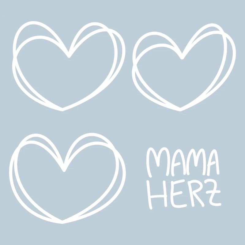 Coeurs dessinés à la main Coeur de maman