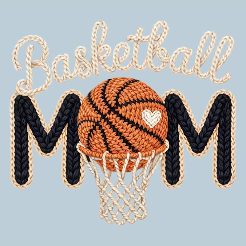 Basketball Mom Faux Yarn Crochet Pattern