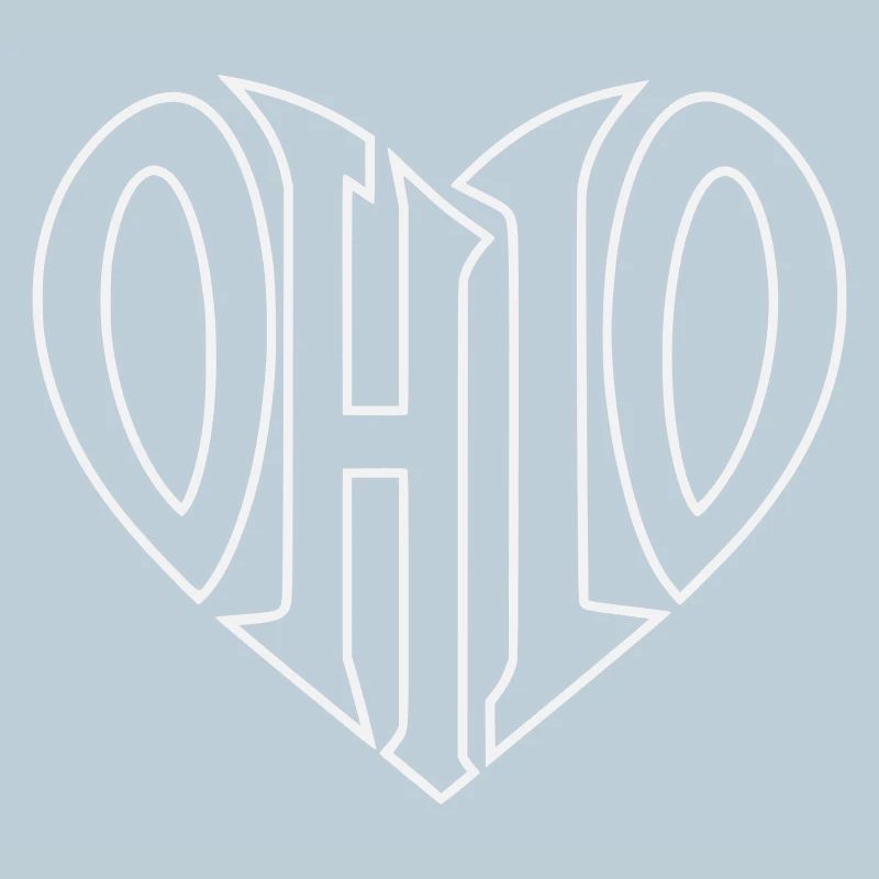 Ohio Heart Typo Emblem