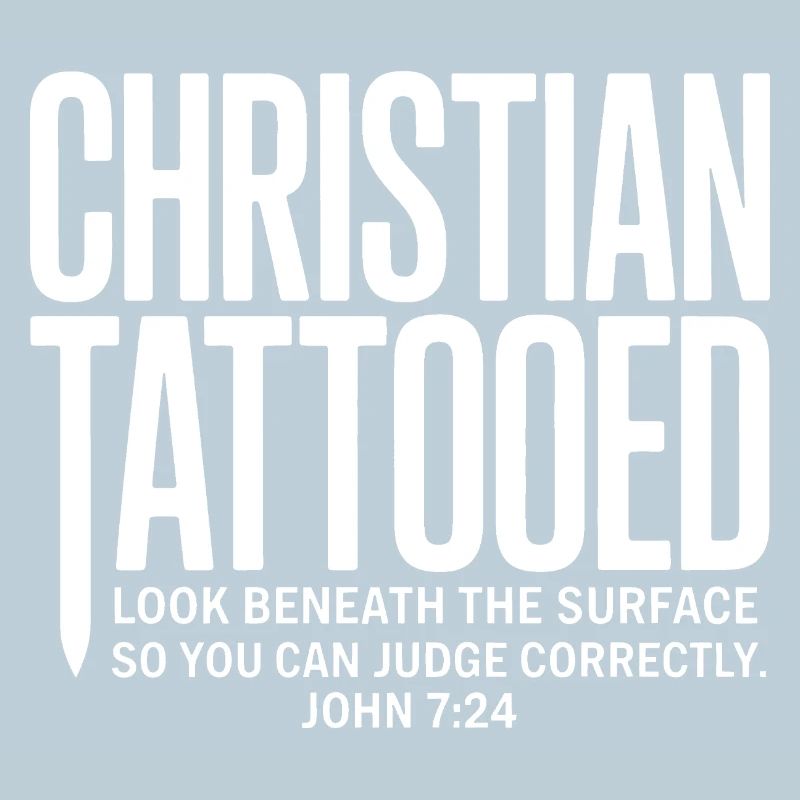 Regard de tatouage chrétien sous la surface