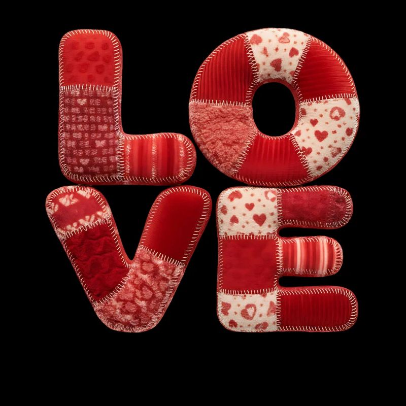 Patchwork Love Romantisches Geschenk für Freundin