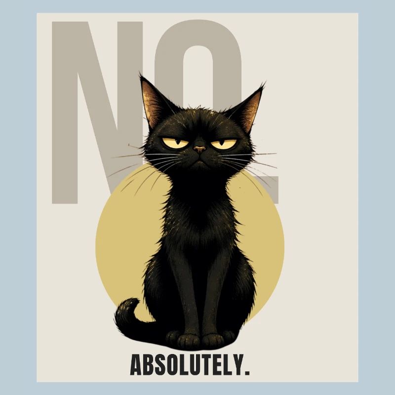 NON. – Sarcastique Chat Noir Design