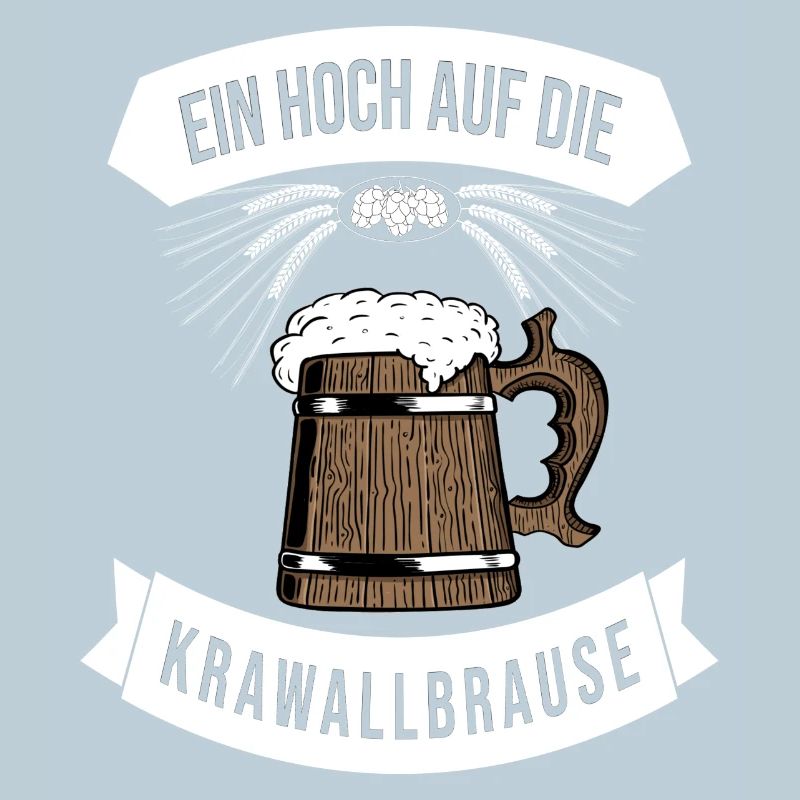 Kraftvolles Biergarten-Design mit Spruch