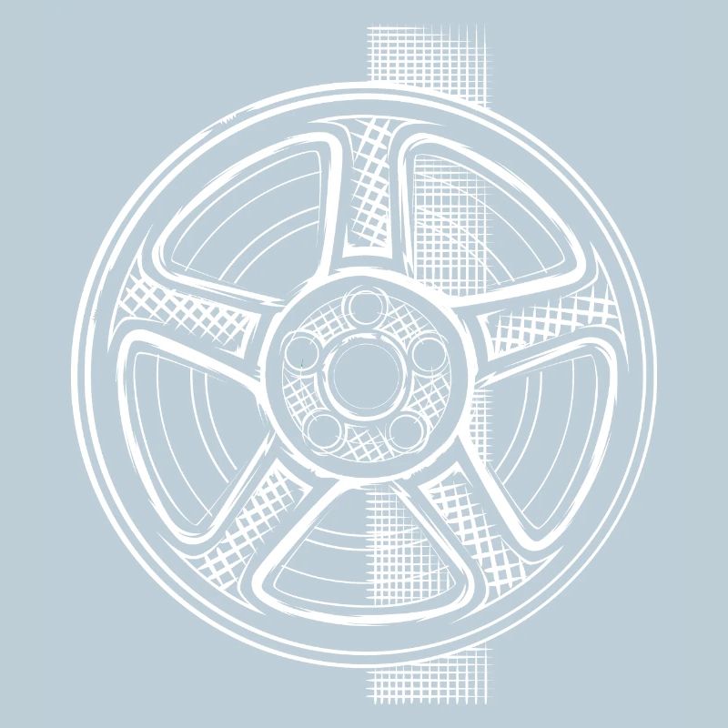 Dessin technique Jante dans le style Sketch