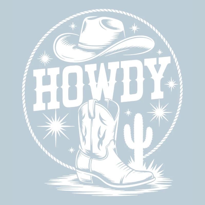 Conception de silhouette de cow-boy western