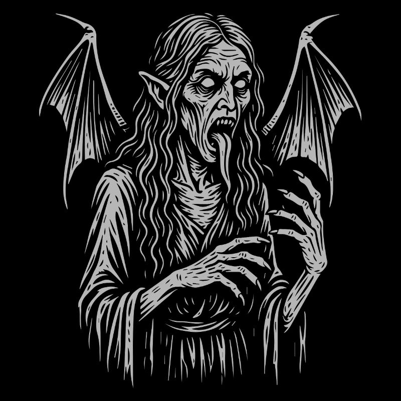 Strzyga - Slavic Demon Witch Illustration