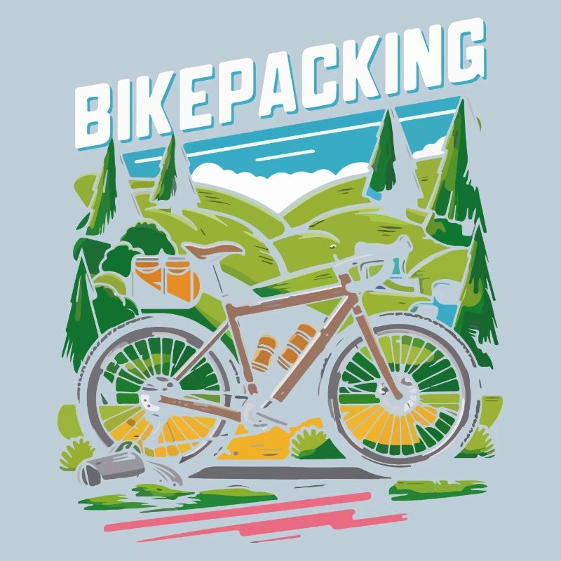Scène d’aventure à vélo