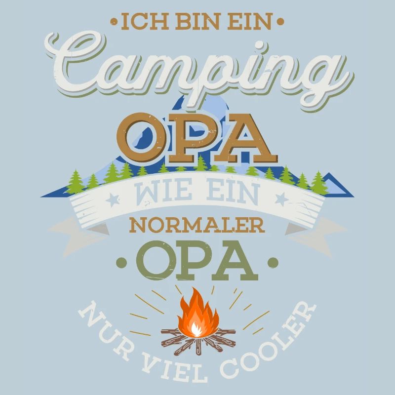 Camping Opa Lagerfeuer Camper Zelten Campingplatz