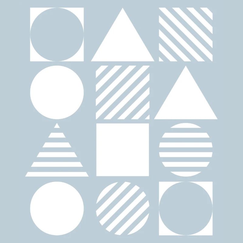 Geometric Grid in Black and White