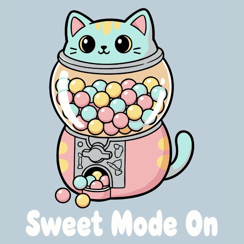 Machine à boules de chewing-gums Pastel Cat