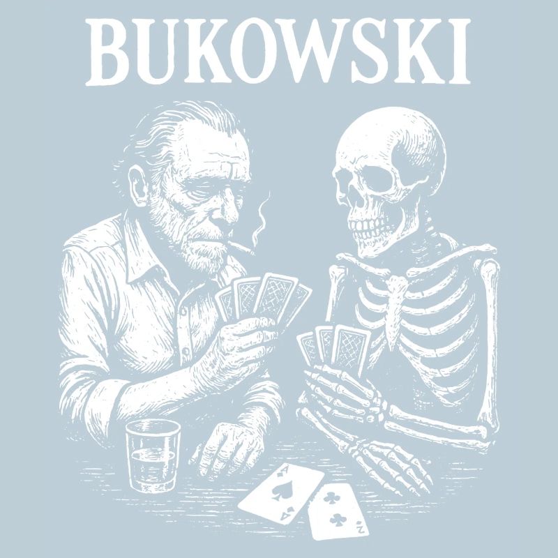 Bukowski spielt Karten mit Skeleton