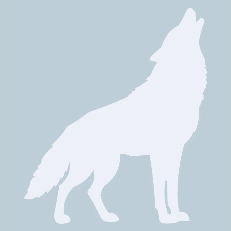 Wolf Silhouette Moonlight