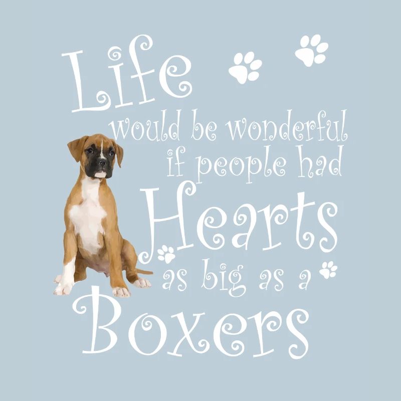 Boxer-Hundeherz so groß wie ein Boxer