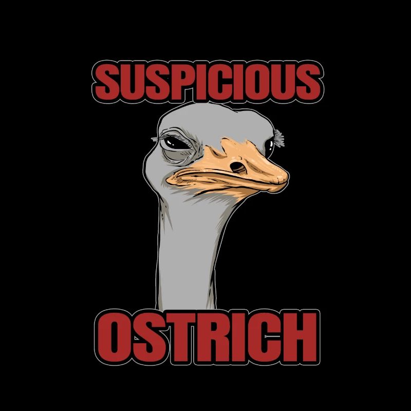 Humorvoller Schnappschuss mit Strauss Vogel