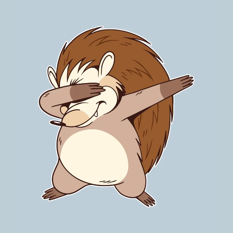 Dabbing hedgehog