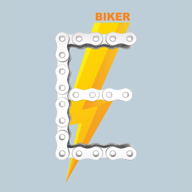 E-Biker Shirt Geschenk Symbol Logo